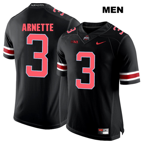 Ohio State Buckeyes Men's Damon Arnette #3 Red Number Black Authentic Nike College NCAA Stitched Football Jersey OL19X31FT